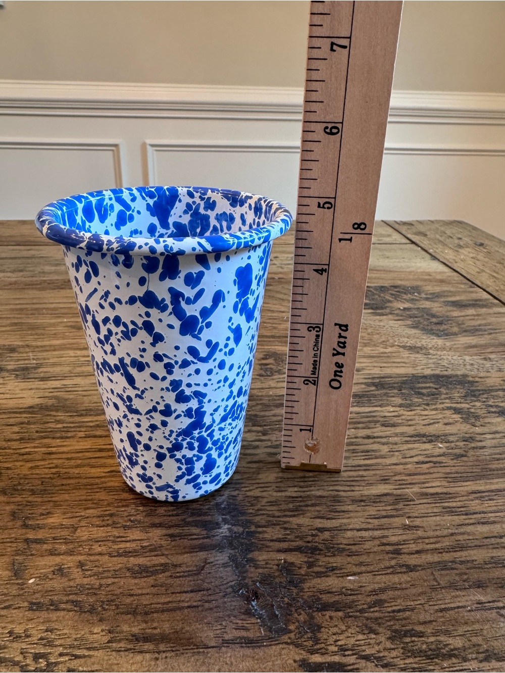 Crow Canyon Home Enamelware Tumbler Set - 4 Pack Blue Marble - Picture 8 of 9